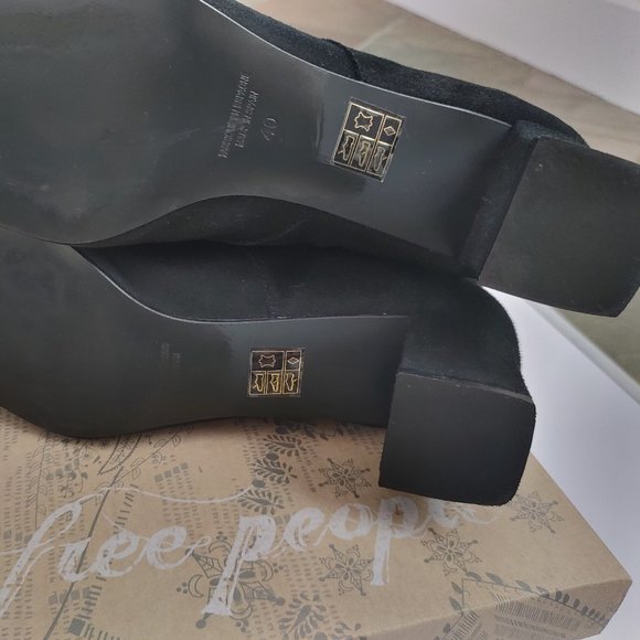 Free People Black Suede Dacile Lace Up Boot - Picture 5 of 8